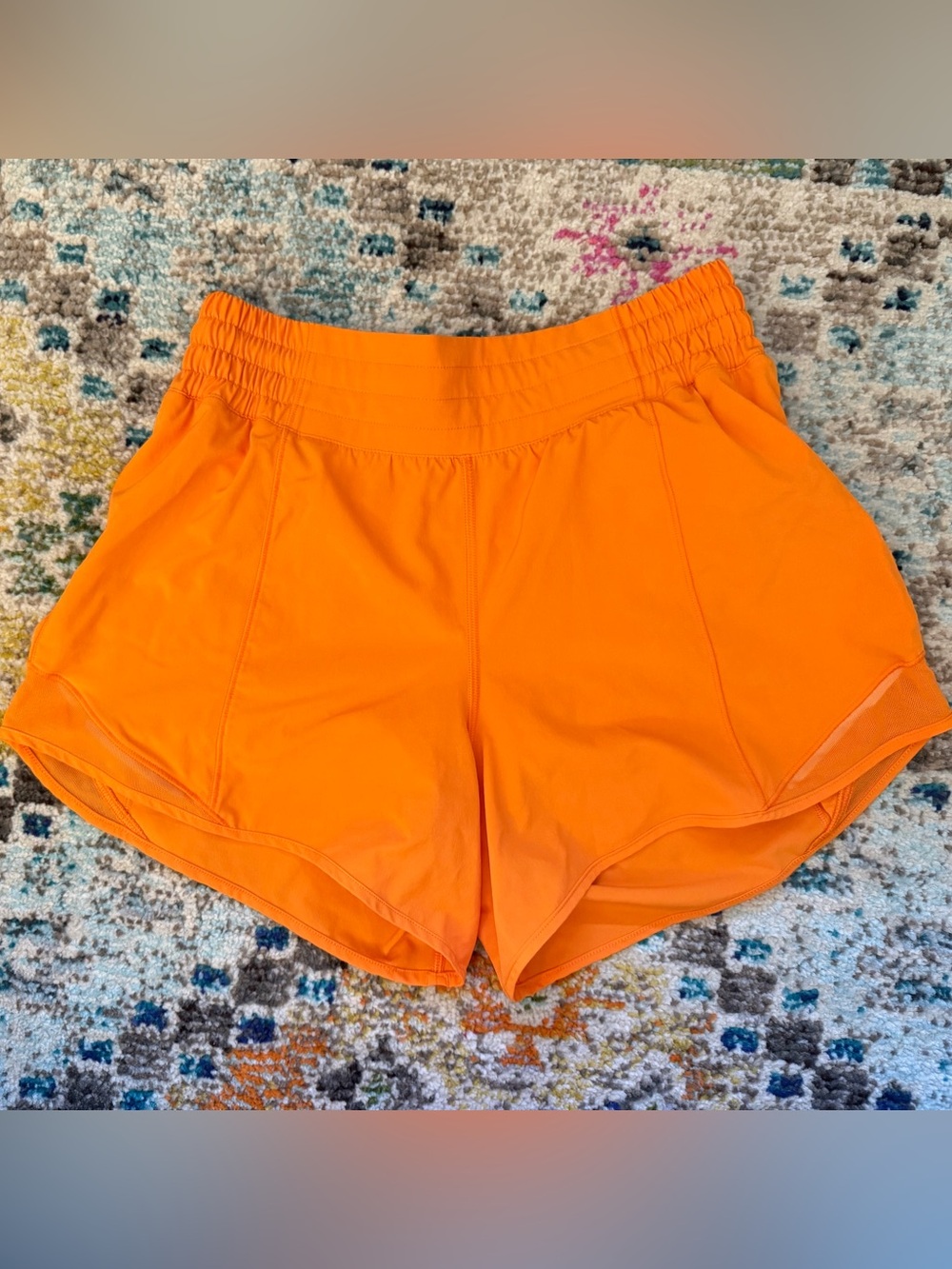 Lululemon orange hotty hot shorts